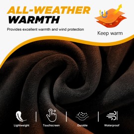 TANSTC Gloves Men Women Winter Touchscreen Thermal Gloves Outdoor Non-Slip Cycling Gloves Warm Winter Gloves Elasticity Ski Gloves Breathable Running Gloves Snow Gloves, black