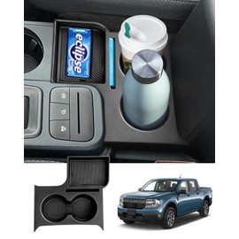 Karltys Maverick Cup Holder Insert Center Console Organizer for 2022 2023 2024 2025 Ford Maverick Accessories, Car Front Seat Armrest Storage Box for Maverick Multi-Functional Drink Cup Holder Tray