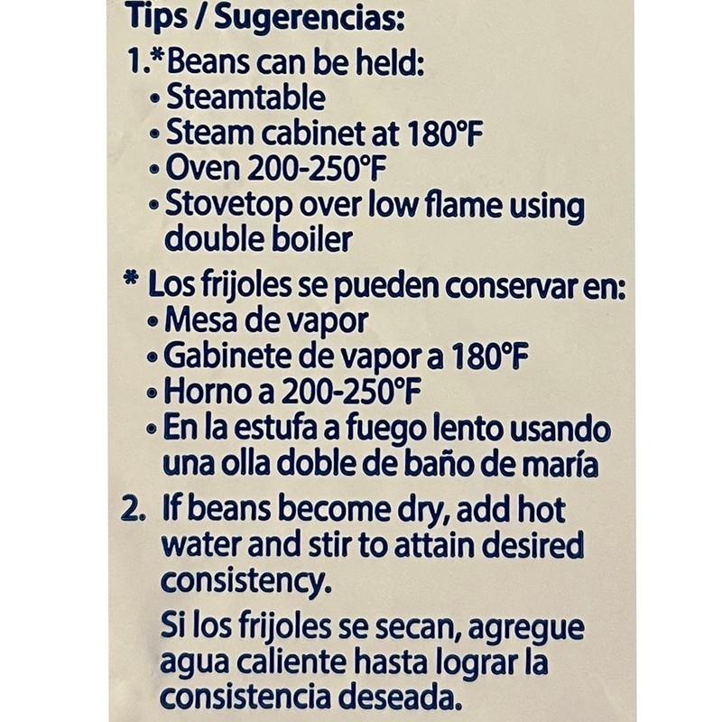 Santiago Low Sodium Dehydrated Vegetarian Refried Beans with Whole Beans,