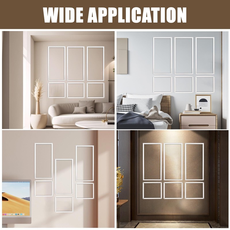 3 Set Solid Wood Wainscoting Panels Kit - Quick Installation