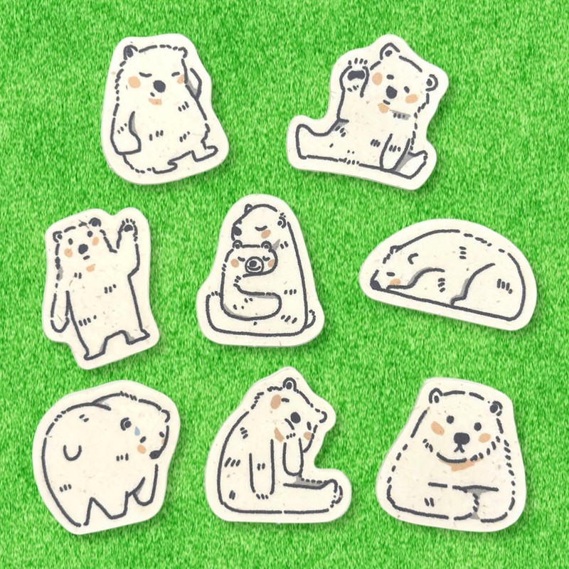 Seal-do Made in Japan Banana Paper Flake Stickers Emperor Penguin