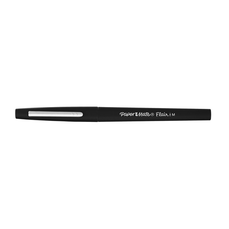 Paper Mate Flair Pen, 1.1mm Medium Tip, Black, Pack of