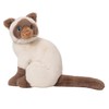 unsnurnoch 10" Realistic Siamese Cat Plush Toy, Soft Stuffed Siamese