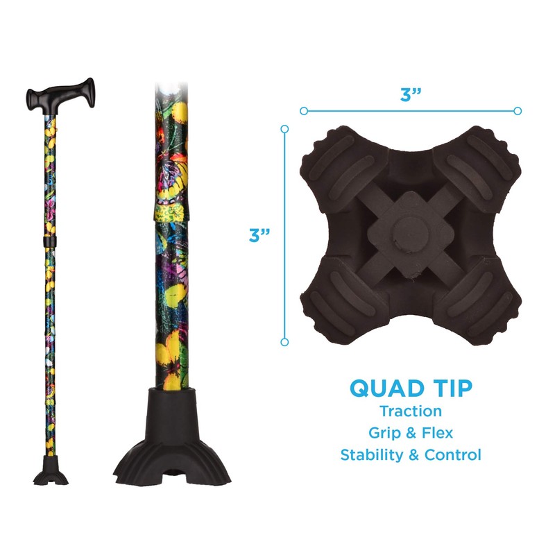 NOVA Walking Cane with Wood Grip Handle, Lightweight Adjustable Cane