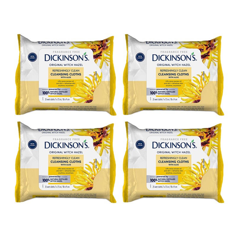 Dickinson's Dickinson's Witch Hazel Refreshingly Clean Cleansing Cloths with Aloe,