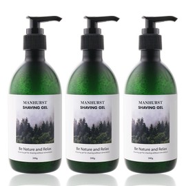 Manhurst Shaving Gel, 300g, 3 pieces / 맨허스트 쉐이빙 면도젤, 300g, 3개