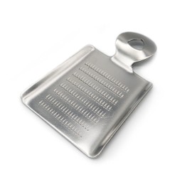 Mini Grater for Small Portion of Whole Nutmeg, Cinnamon Sticks, Fresh Turmeric, Ginger, Garlic, Wasabi, etc. Stainless Steel, Made in Japan Silver 3.6 inch x 2.4 inch x 0.3 inch 00023-110