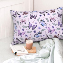 Butterflies Pillow Cases Pillow Covers Pillow Protector, Soft,with Zipper Pillow Case 16"X24"