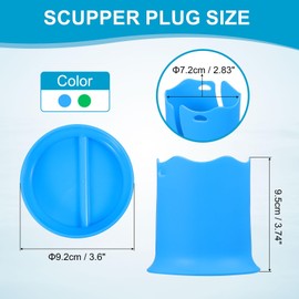 PATIKIL Paddle Board Cup Holder 2 Pack Kayak Drink Holder Stand Up Paddle Board Accessories Portable Universal Cup for Drink Water Bottle Cup, Blue/Green