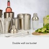 Viners Barware Silver Stainless Steel Double Wall Ice Bucket, 1.5L