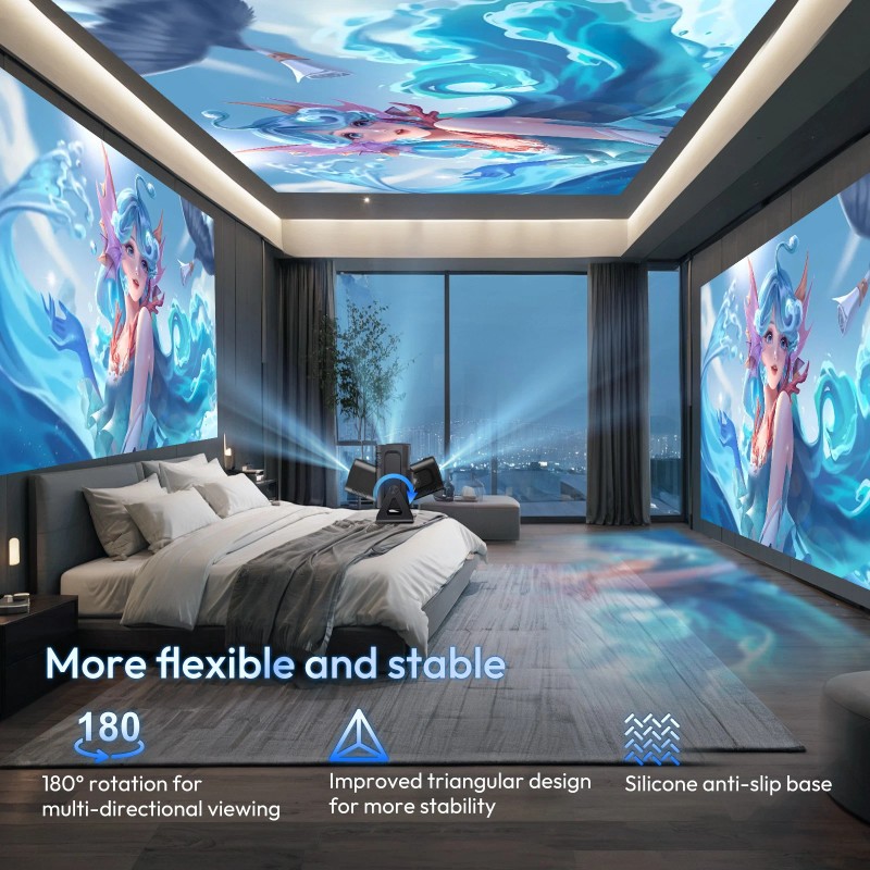 XGODY 4K HD Smart Projector Android LED 5G WiFi Bluetooth