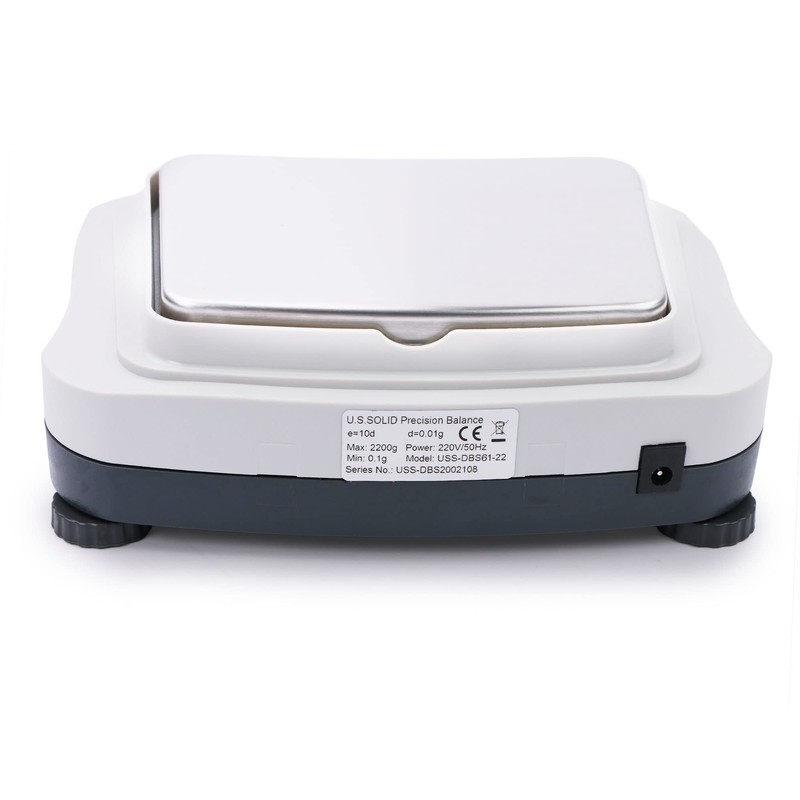 U.S. Solid Electronic Precision Balance 0.01g, RS232 Port, AC100V-240V/4xDC1.5V Batteries