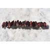 Red Tiger's Eye Stone French Barrette Hair Clip 4" or