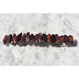 Red Tiger's Eye Stone French Barrette Hair Clip 4" or 100 mm Length