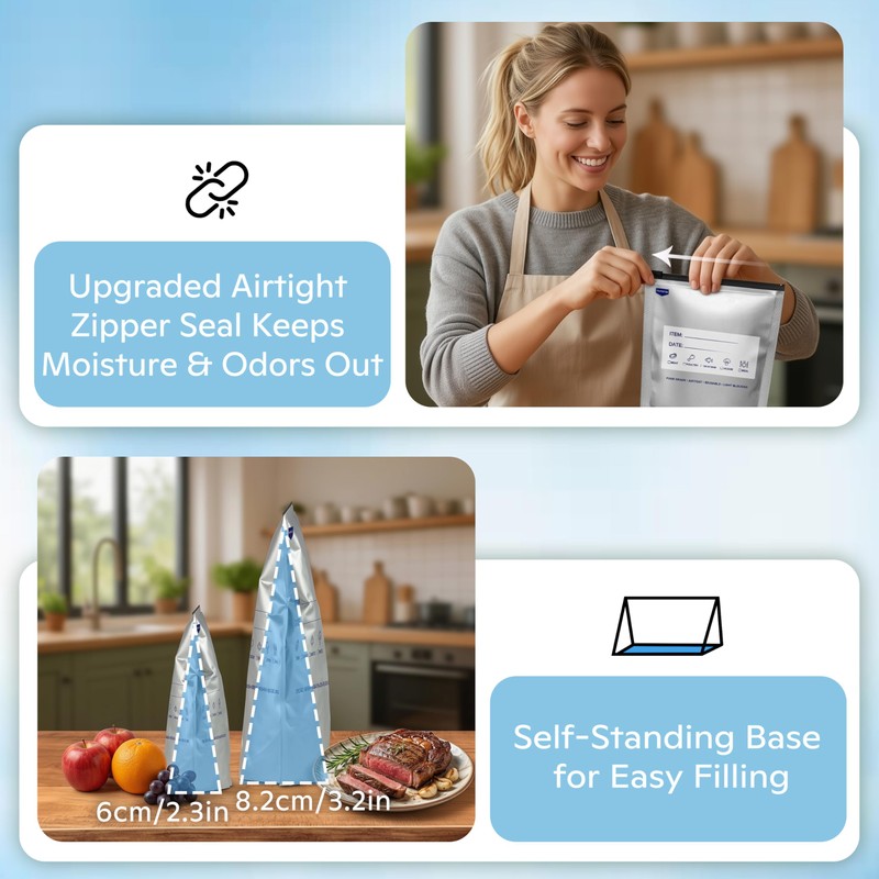 Printspree 30PCS Aluminum Foil Bags for Food Storage, Heavy Duty