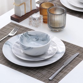 Washable Place Mats - PVC Placemats, Non-Slip and Washable - Place Mats - Table Mat, Place Mat, Table Mats for Dining Room, Kitchen and Restaurant (Brown Mix, Set of 6)