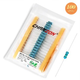 Chanzon 100pcs 1/2W (0.5W) 150 Ω ohm Metal Film Fixed Resistor 0.01 ±1% Tolerance 150R MF Through Hole Resistors Current Limiting Rohs Certificated