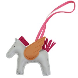 JINZHOUFZ Angel Pegasus bag hanging ornaments, cute Internet red pony pendant car keychain bag hanging ornaments ladies charm (Grey)