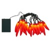 Lights4fun 20er LED Chilli Lichterkette rot batteriebetrieben Chilli Geschenkset Chilli