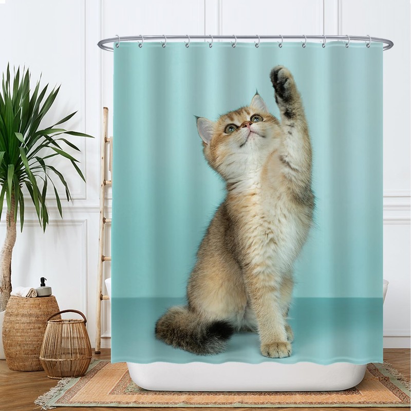 Ulticool Shower Curtain - Cute Cat - 180 x 200