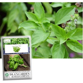 Lemon Sweet Basil Seeds for Planting, 250+ Heirloom Herb Seeds Per Packet, (Isla's Garden Seeds), Non GMO Seeds, Botanical Name: Ocimum basilicum citriodorum, Great Home Herb Garden Gift