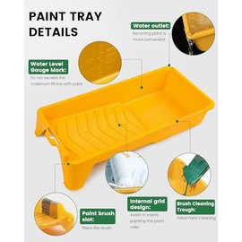 VOOMEY Paint Roller 4 inch with Small Foam Roller Paint,13-Piece Mini Paint Roller Kit, 4" Microfiber Paint Rollers, Roller Paint Brush, Paint Tray with Liners, Perfect for DIY & House Painting