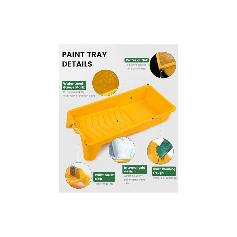 VOOMEY Paint Roller 4 inch with Small Foam Roller Paint,13-Piece