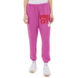 FREECITY Women's Large Sweatpants, Pinkbird, M