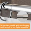 TORIHIKI 4 Pcs Curtain Ring Glide Tape, 16.4 Ft Smooth