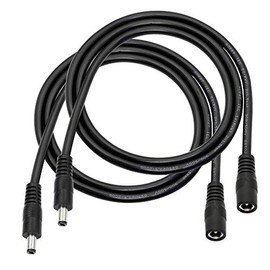 DC Power Extension Cableï¼DC 5.5mm x 2.1mm Male to Female Power Adapter Cableï¼3FT 18AWG Heavy Duty Cord for 12V CCTV Wireless IP Camera,LED,Car,More.-2PCS