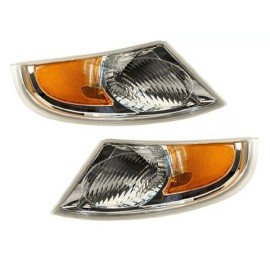 Pro + Parts FRONT LEFT RIGHT Head Light Side Turn Signal Lens Blinker for Saab 2002-2005 9-5