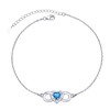Feet Jewelry Foot Bracelets December Birthstone Heart Infinity Sterling Silver