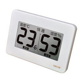 CRECEL CR-3000W Ultra Large Screen Digital Thermometer/Hygrometer, White, Medium