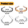 4PCS Zig Zag and Tooth Headbands, Fashionable Girls' Plastic Wavy