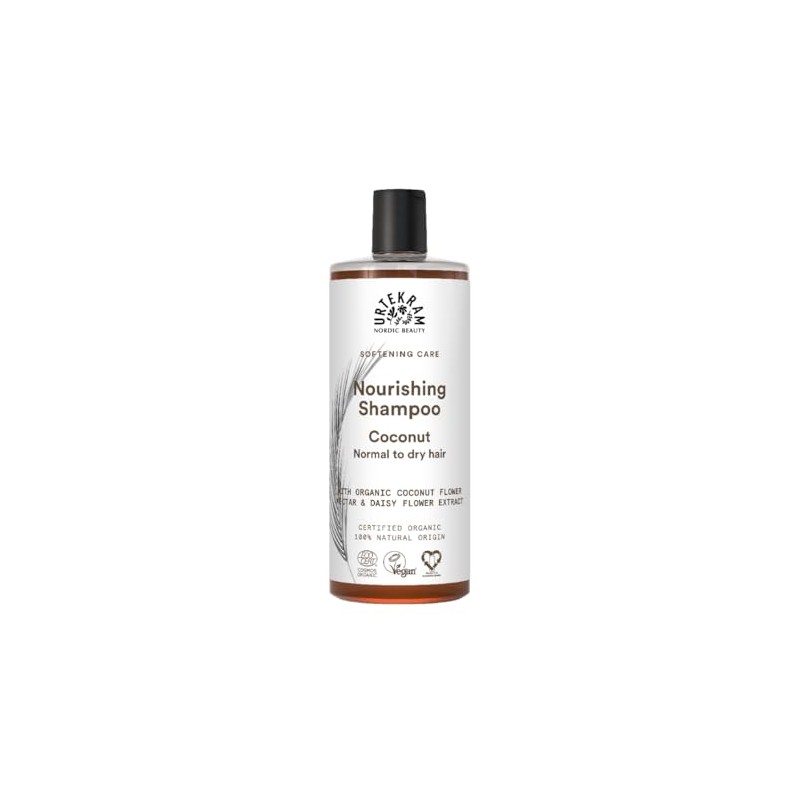 Urtekram Shampoo Coconut - Normal Hair - Vegan, Organic, Moisturizing,