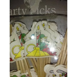 Paper Art Company , Die Cut Party Tooth Picks W/elves, 36 in each pack