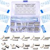 Kidisoii 1mm Flexible Flat Cable Connectors Kit, 4/6/8/10/12/14/16/18/20/24Pin FFC FPC