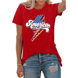4th of July Shirts for Women America Leopard Graphic Tshirt Patriotic Vintage USA Tee Tops