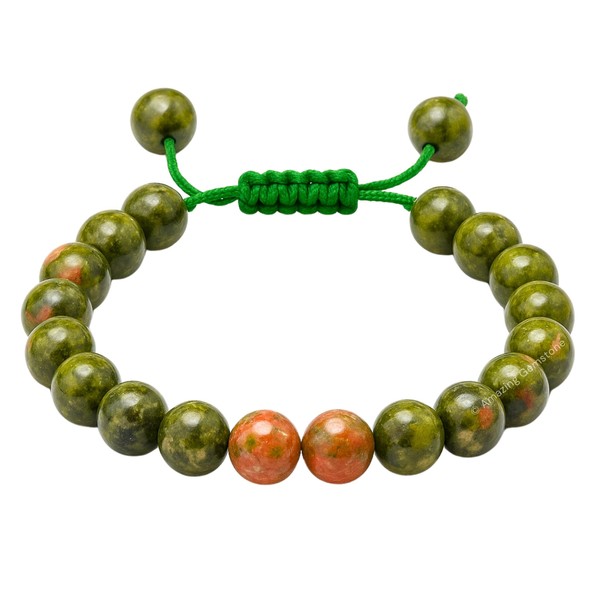 Amazing Gemstone Unakite Bracelet for Women Men's Gifts - Protection