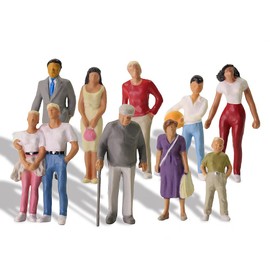 10 Pieces 1:43 Scene Collection Human Doll People O Gauge Figure Painting Man Railroad Model Building Model Diorama P43 (P4305)