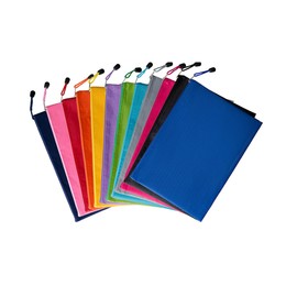 Pack of 12 Waterproof Document Wallets, Bank Bags, Zip Briefcases, Zip Pockets, File Pockets with Zip, Document Folder (A5 (23 x 17.8 cm)