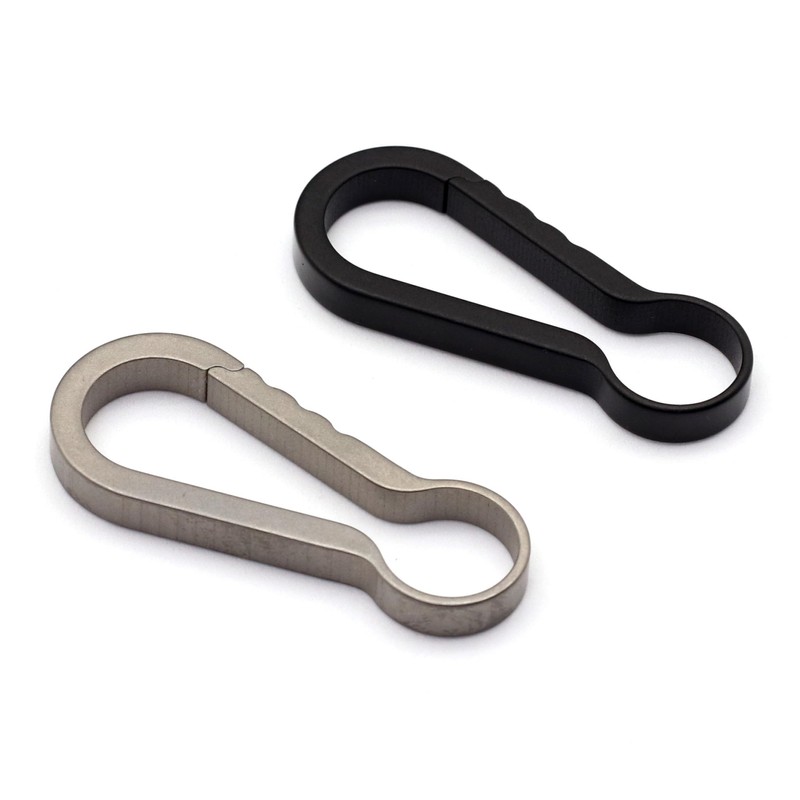 TUNUKE Titanium Carabiner Small Key Chain Keyring Ring Lightweight Mini,