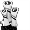 Golfclub headcovers in white (Set of three headcovers)