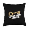Escape Room Master Exit Game Escape Room Throw Pillow
