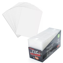 100 Trading Card Sleeve – 3''x4'' Toploaders for Cards Hard Plastic – Card Top Loaders, Baseball Card Holder, Card Protector Sleeves for Sports & Game Cards
