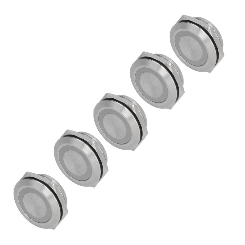 5Pcs Momentary Push Button Switch Metal Auto Reset Ultra Thin