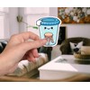 (3pcs) Small Stool Sample Funny Vinyl Waterproof Sticker for Lab