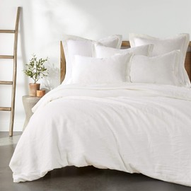 Levtex home - 100% Linen - King Duvet Cover - Washed Linen in Cream - Duvet Cover Size (108 x 96in.)