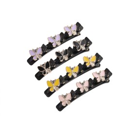 Braided Hair Clips for Woman, Sparkling Crystal Stone Braided Hair Clips Hair Accessories Decorative Hair Pins for Styling Hair Barrettes for Women Birthday Anniversary Christmas Gifts (4 PCS)