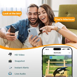 Bird Feeder with Camera, GrnPeak 2K HD Smart Bird Feeder Solar Powered, Real Time Notifications and AI Identification, IP65 Waterproof, Ideal Gift for Outdoor Backyard